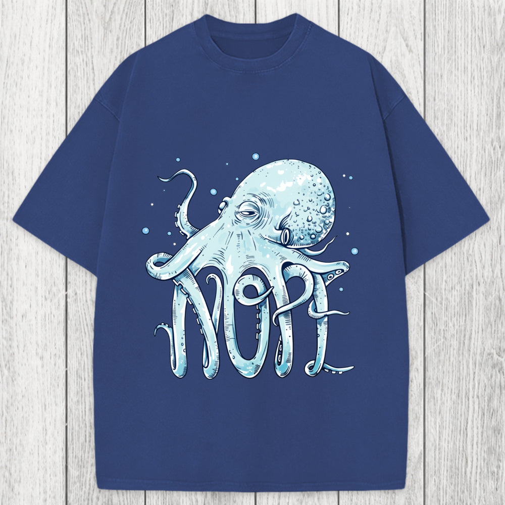 Tokyosol Octopus Nope Washed T-Shirt