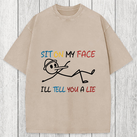 Tokyosol Sit On My Face Washed T-Shirt