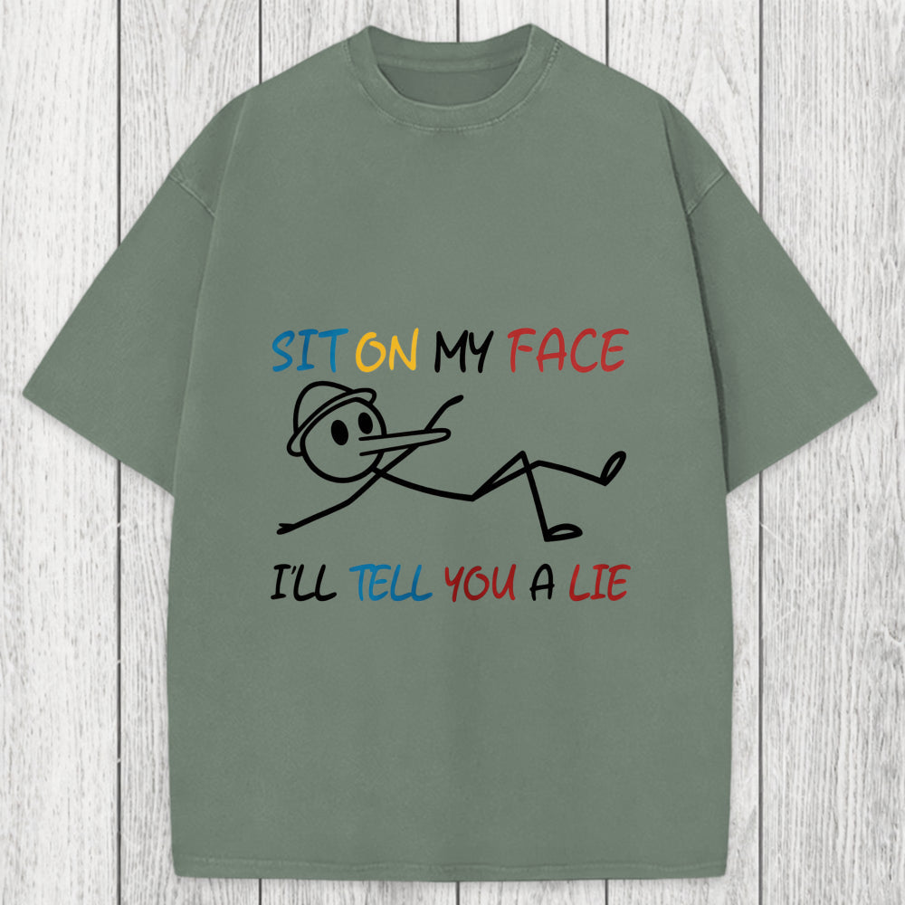 Tokyosol Sit On My Face Washed T-Shirt