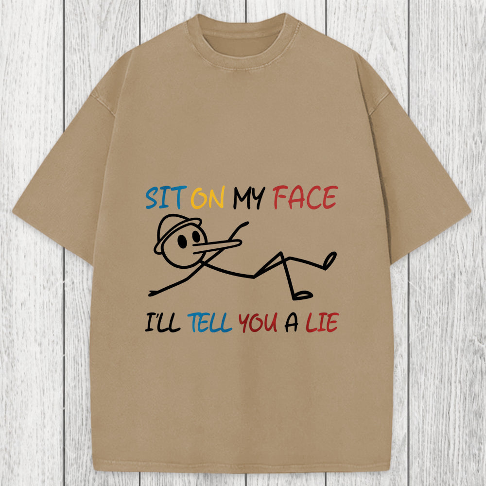 Tokyosol Sit On My Face Washed T-Shirt