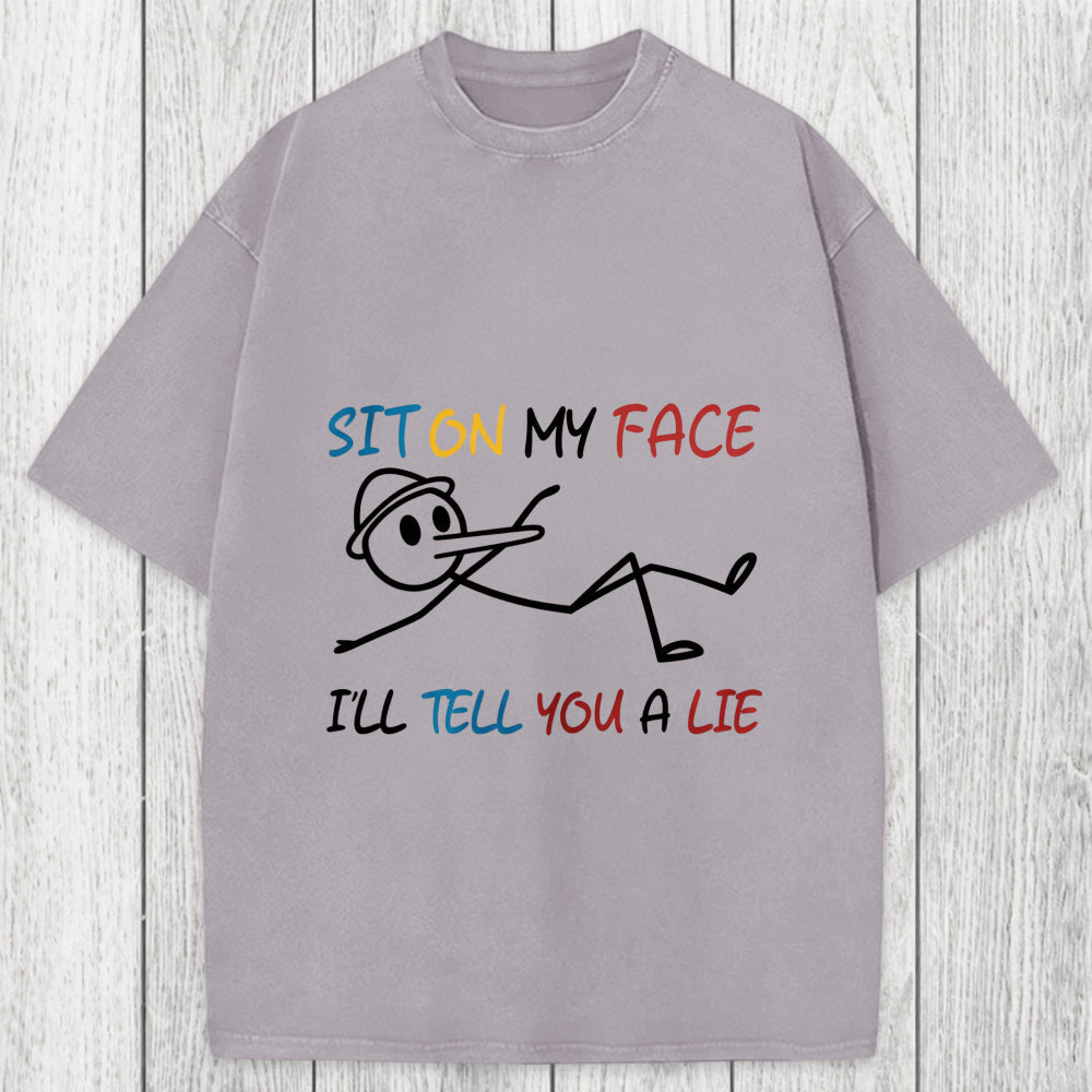 Tokyosol Sit On My Face Washed T-Shirt