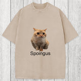 Tokyosol Spoingus The Cat Meme Washed T-Shirt