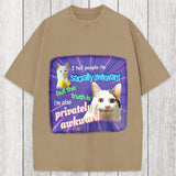Tokyosol I Tell People I'm Socially Awkward Meme Washed T-Shirt