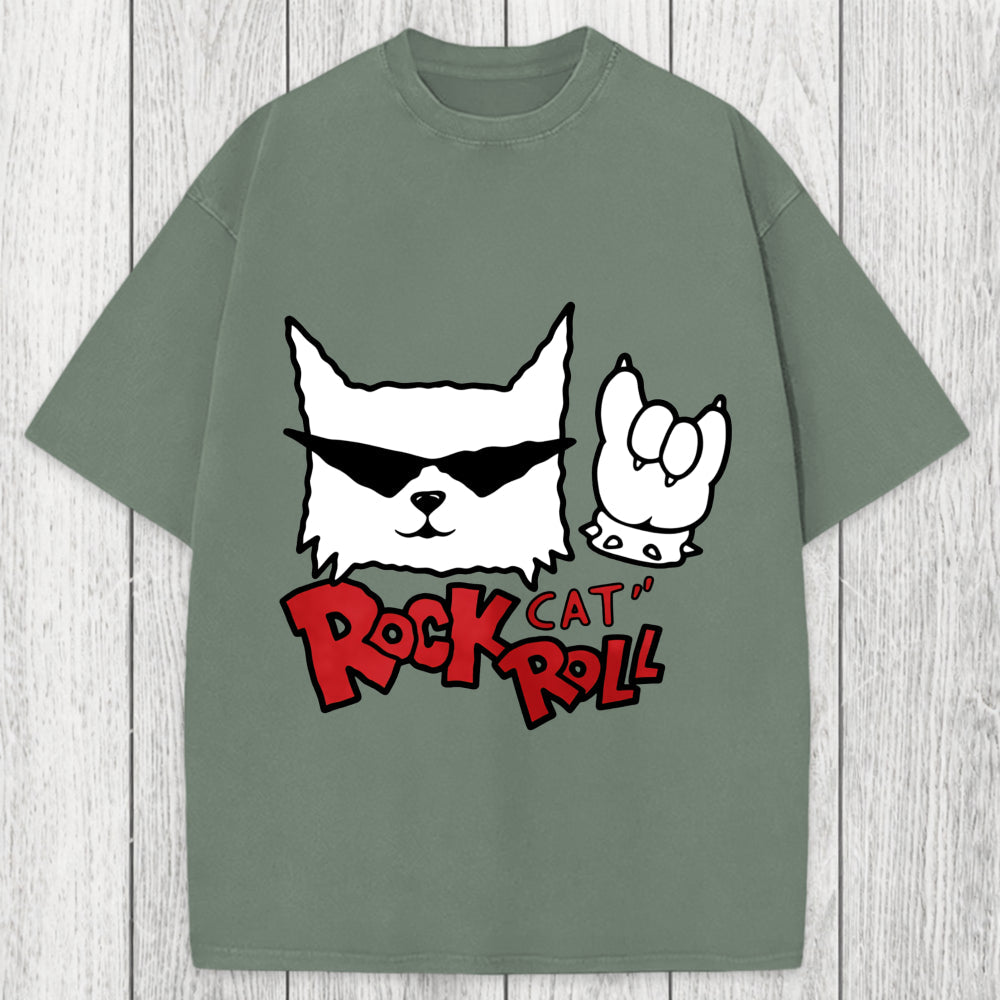 Tokyosol Rock Cat Roll Washed T-Shirt