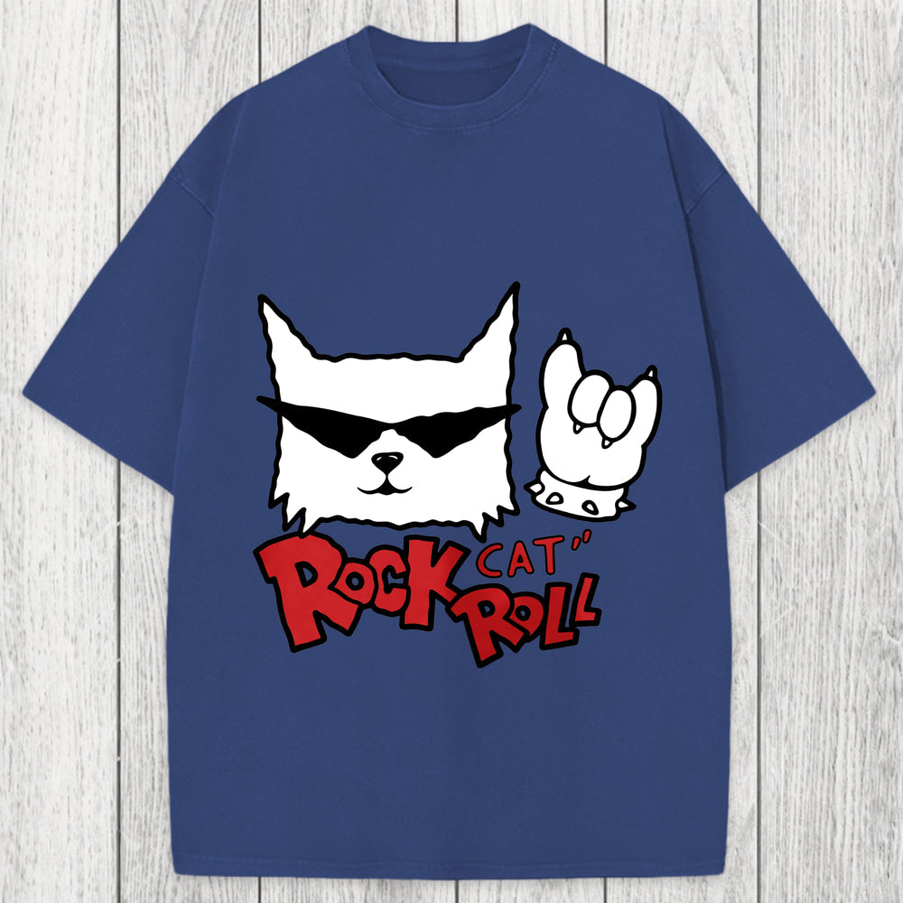Tokyosol Rock Cat Roll Washed T-Shirt