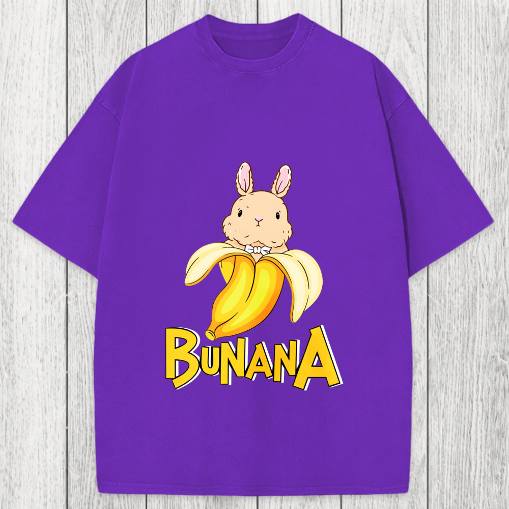 Tokyosol Funny Banana Bunny Washed T-Shirt