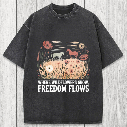 Tokyosol Wild-flowers Washed T-Shirt
