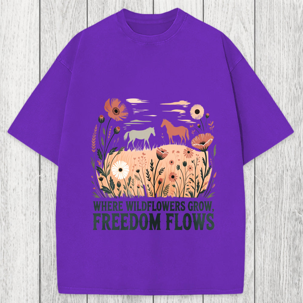 Tokyosol Wild-flowers Washed T-Shirt