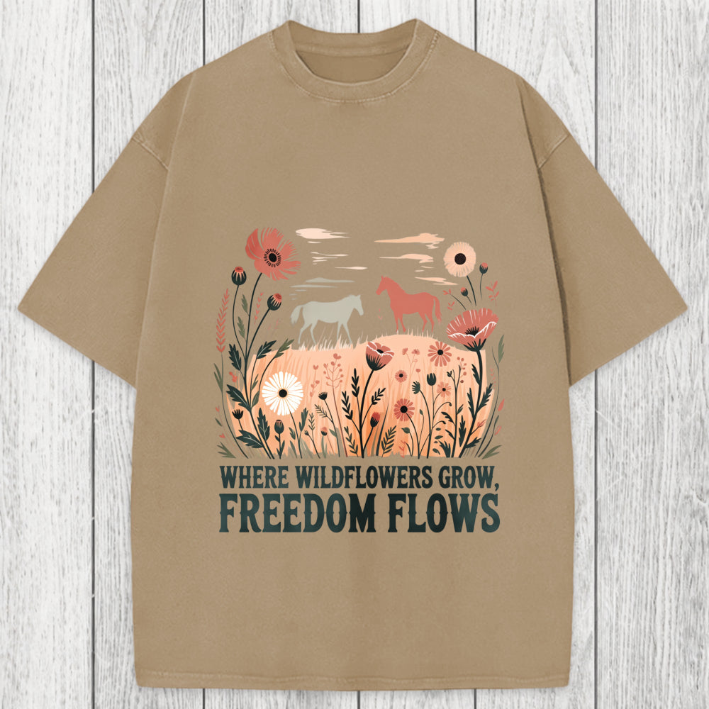 Tokyosol Wild-flowers Washed T-Shirt