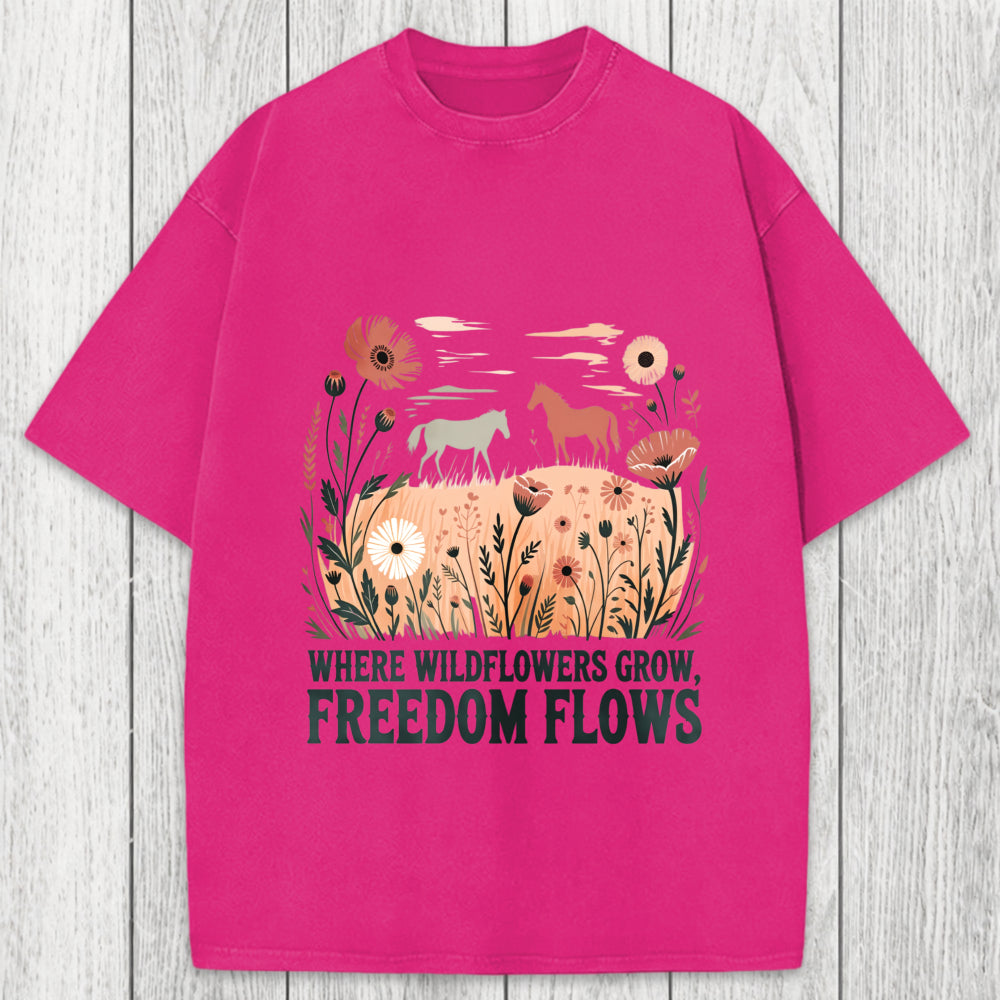 Tokyosol Wild-flowers Washed T-Shirt