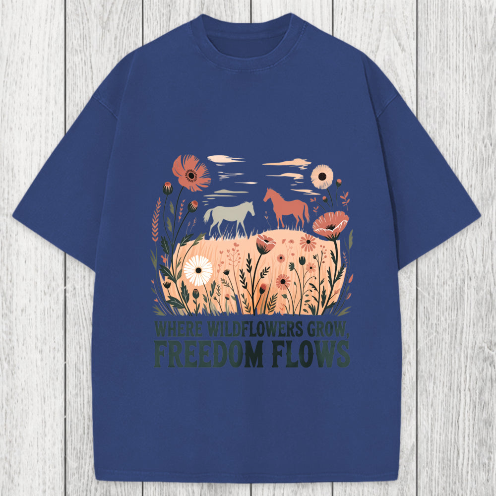 Tokyosol Wild-flowers Washed T-Shirt