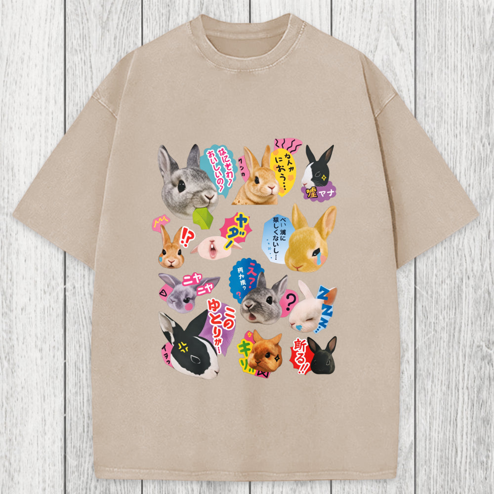 Tokyosol Japanese Bunny Washed T-Shirt