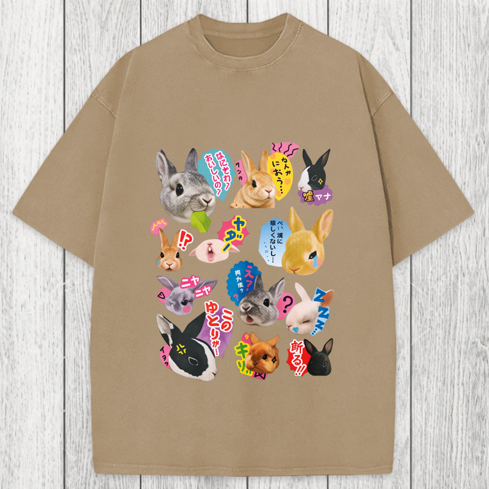 Tokyosol Japanese Bunny Washed T-Shirt