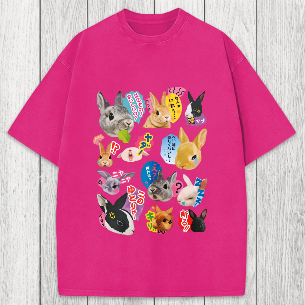 Tokyosol Japanese Bunny Washed T-Shirt
