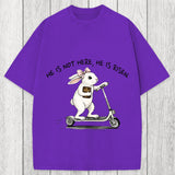 Tokyosol He Is Risen Easter Bunny Washed T-Shirt