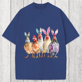 Tokyosol Funny Chicken Easter Washed T-Shirt
