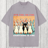 Tokyosol Black Cat Easter Washed T-Shirt