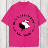 Tokyosol Bold Funny Easter Bunny Washed T-Shirt