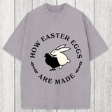 Tokyosol Bold Funny Easter Bunny Washed T-Shirt