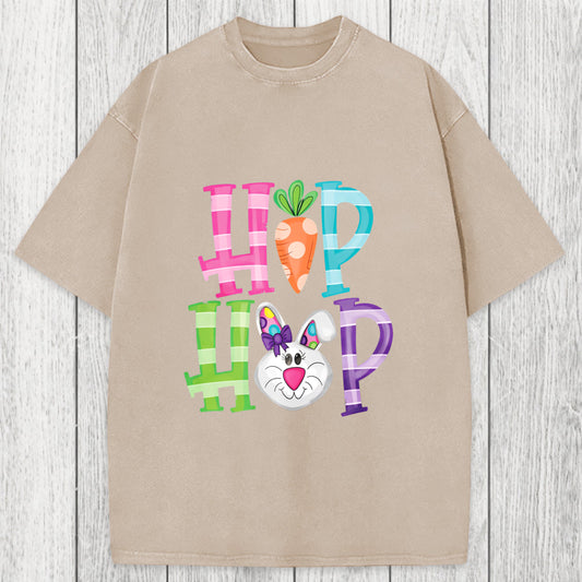 Tokyosol Hip Hop Easter Bunny Washed T-Shirt