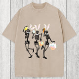 Tokyosol Easter Dancing Skeleton Washed T-Shirt
