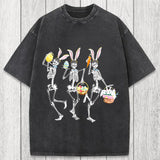 Tokyosol Easter Dancing Skeleton Washed T-Shirt