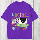 Tokyosol Lactose Intolerant Funny Meme Washed T-Shirt