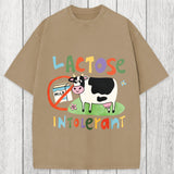 Tokyosol Lactose Intolerant Funny Meme Washed T-Shirt