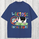Tokyosol Lactose Intolerant Funny Meme Washed T-Shirt
