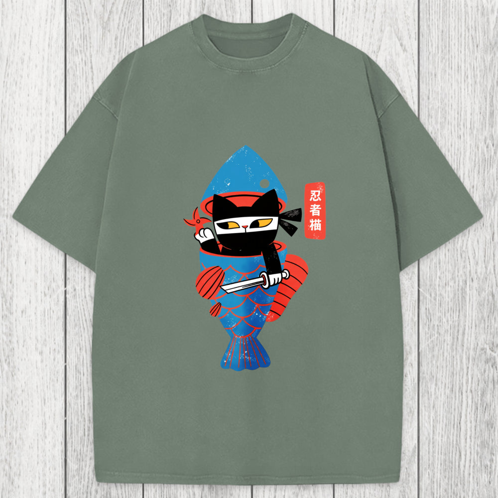 Tokyosol Neko Ninja Washed T-Shirt