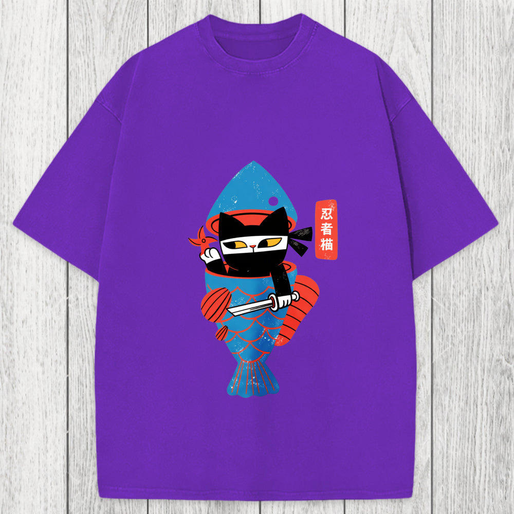 Tokyosol Neko Ninja Washed T-Shirt