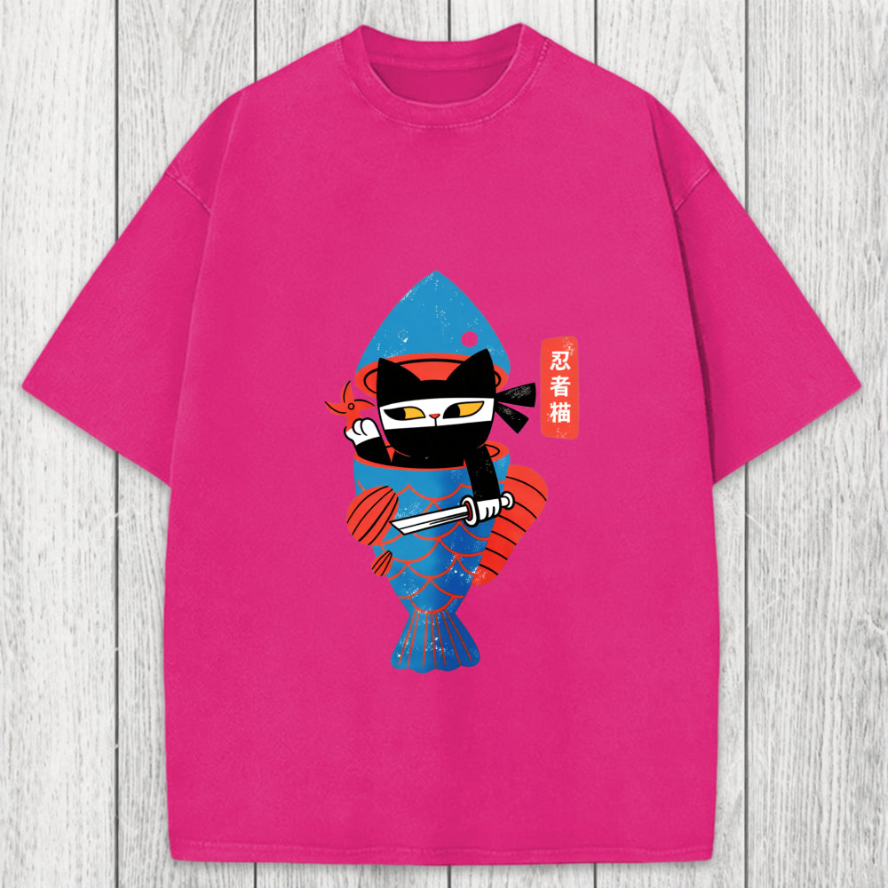 Tokyosol Neko Ninja Washed T-Shirt