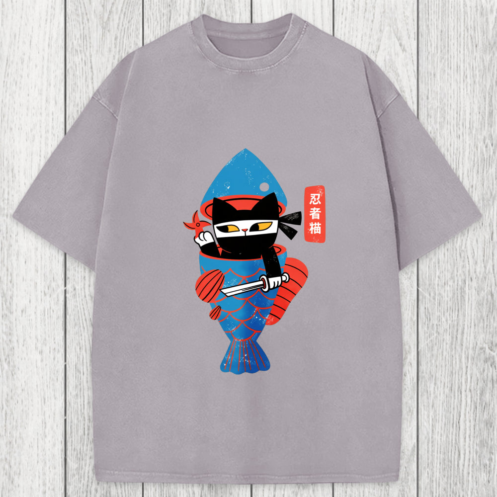 Tokyosol Neko Ninja Washed T-Shirt