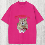 Tokyosol Hilarious Ibuprofen Cat Meme Washed T-Shirt