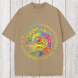 Tokyosol Rainbow Tree Cosmic Spiral Washed T-Shirt