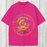 Tokyosol Rainbow Tree Cosmic Spiral Washed T-Shirt