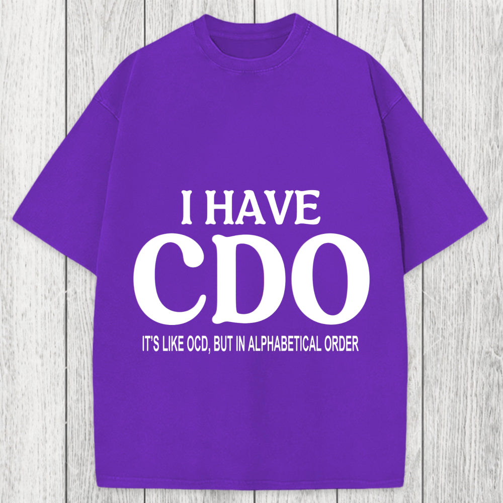 Tokyosol Embracing My Alphabetical CDO Tendencies Washed T-Shirt