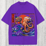 Tokyosol Ukiyo-E Octopus Ramen Washed T-Shirt