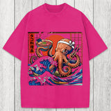 Tokyosol Ukiyo-E Octopus Ramen Washed T-Shirt