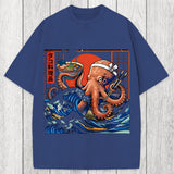 Tokyosol Ukiyo-E Octopus Ramen Washed T-Shirt