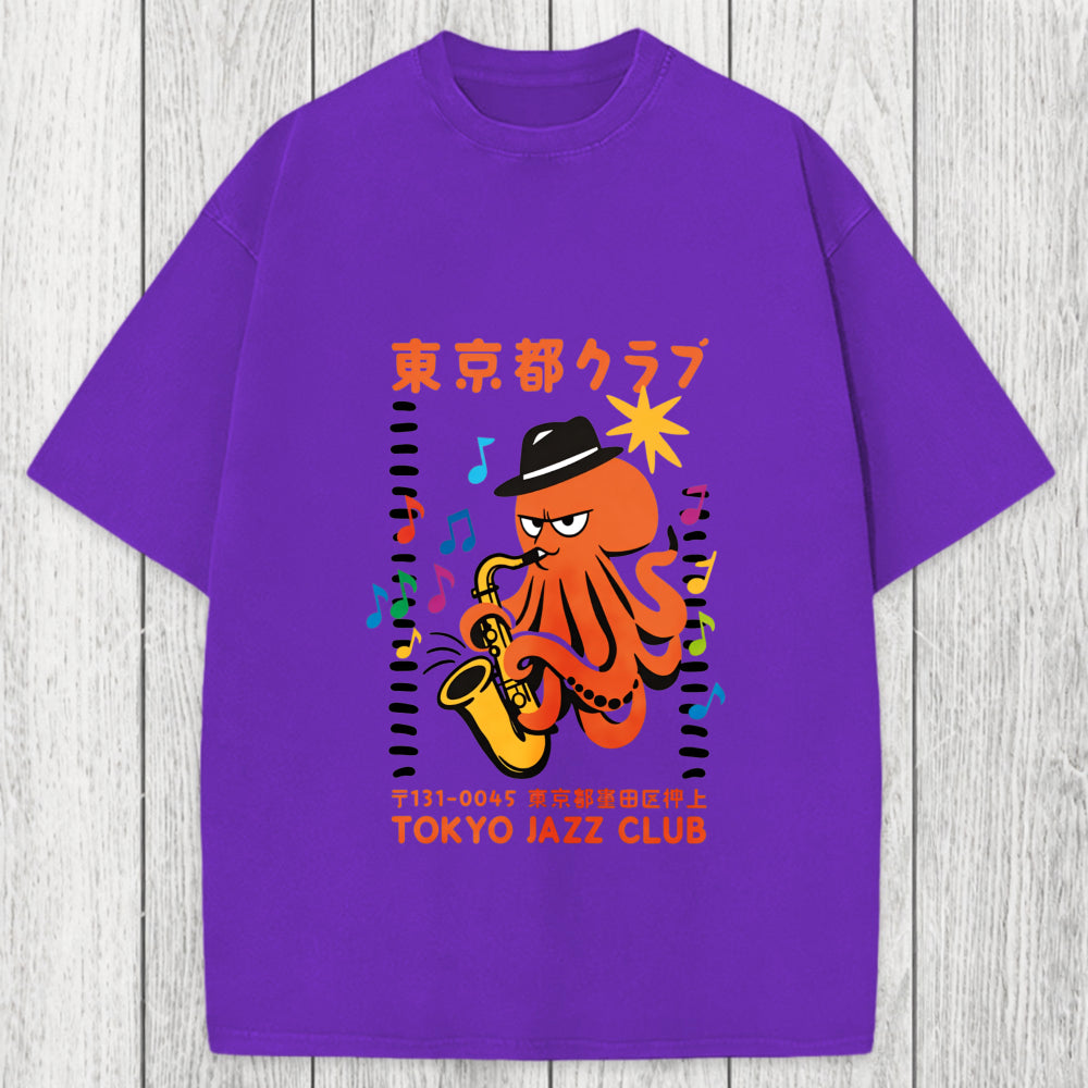 Tokyosol Japanese Octopus In Band Washed T-Shirt