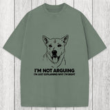 Tokyosol Stubborn Dog Defending His Point Washed T-Shirt