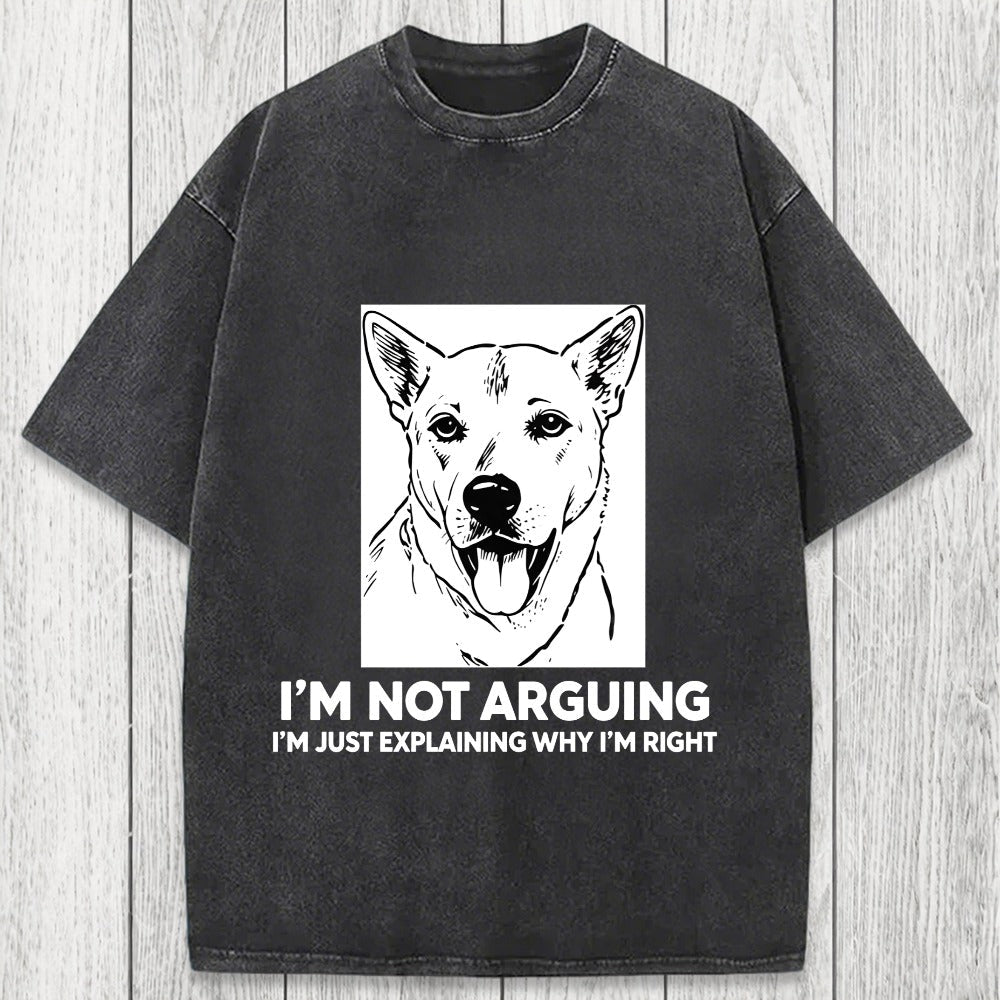 Tokyosol Stubborn Dog Defending His Point Washed T-Shirt