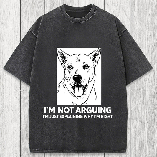 Tokyosol Stubborn Dog Defending His Point Washed T-Shirt
