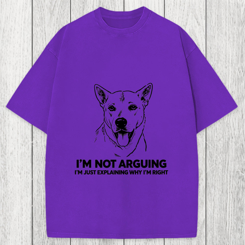 Tokyosol Stubborn Dog Defending His Point Washed T-Shirt