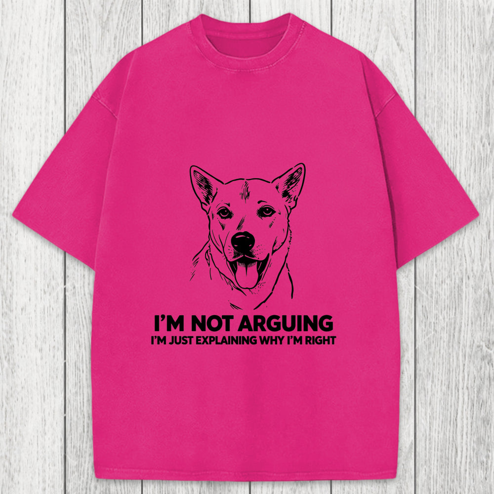 Tokyosol Stubborn Dog Defending His Point Washed T-Shirt
