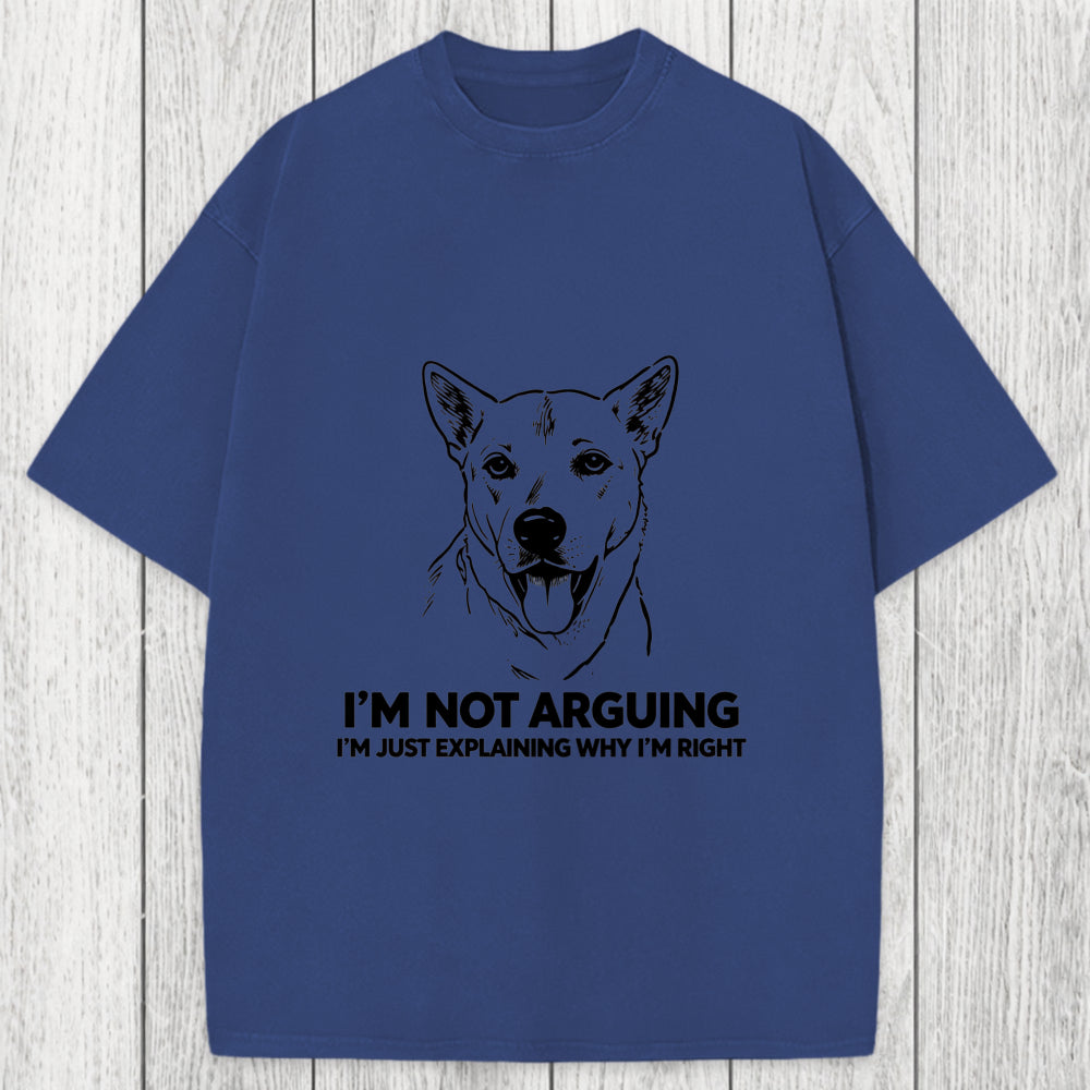 Tokyosol Stubborn Dog Defending His Point Washed T-Shirt