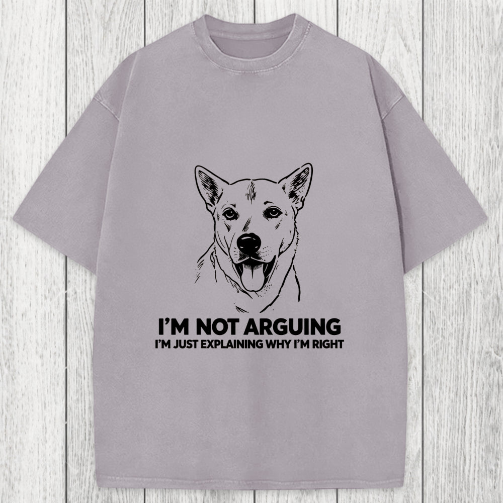 Tokyosol Stubborn Dog Defending His Point Washed T-Shirt