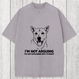 Tokyosol Stubborn Dog Defending His Point Washed T-Shirt