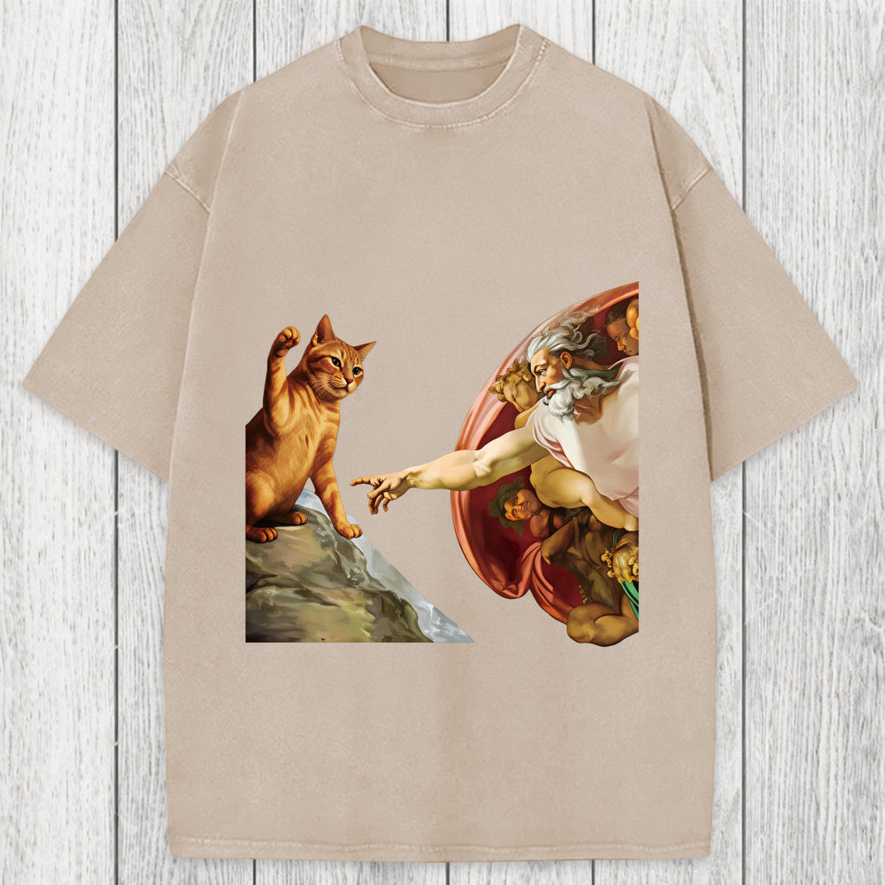 Tokyosol The Creation of Cat Washed T-Shirt